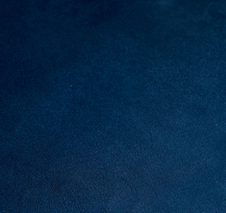 Chaise de salle à manger avec accoudoirs Hildy en velours bleu (ensemble de 2)