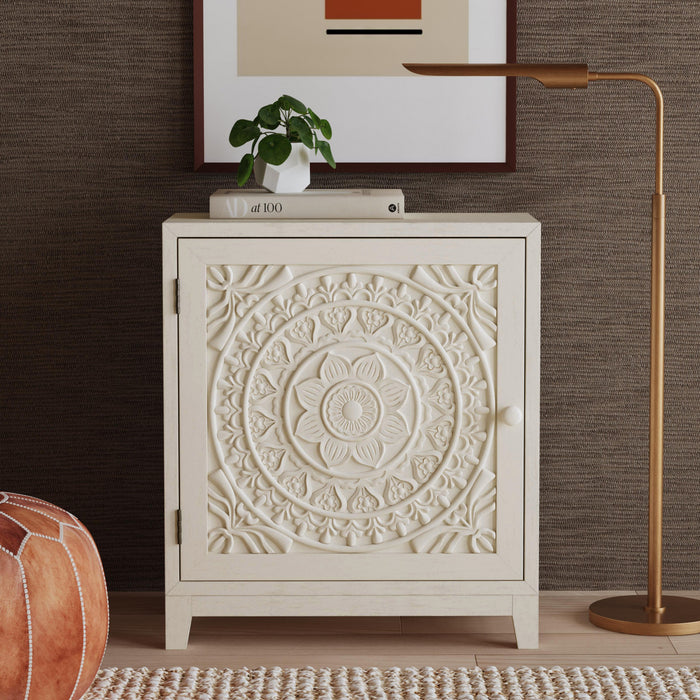 Armoire décorative Grace - blanc fumé
