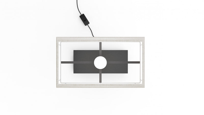 Lampe de table carrée classique dorée de 24 po avec abat-jour texturé