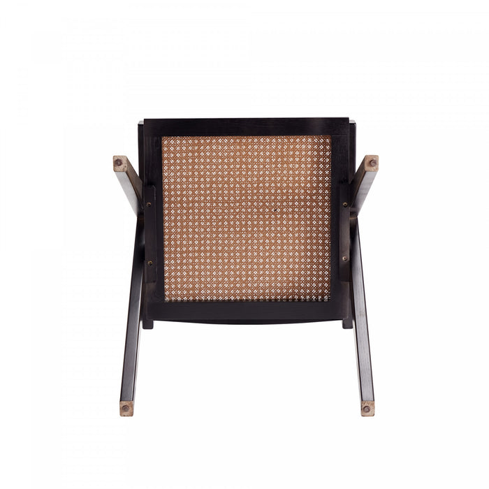 Fauteuil en bois au style industriel chic Hamlet en noir et naturel - Lot de 2