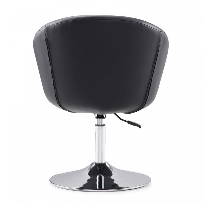 Fauteuil lounge pivotant moderne Hopper en tissu noir - Lot de 2