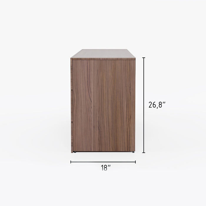 Commode James Nordika Nexera à 6 tiroirs - noyer