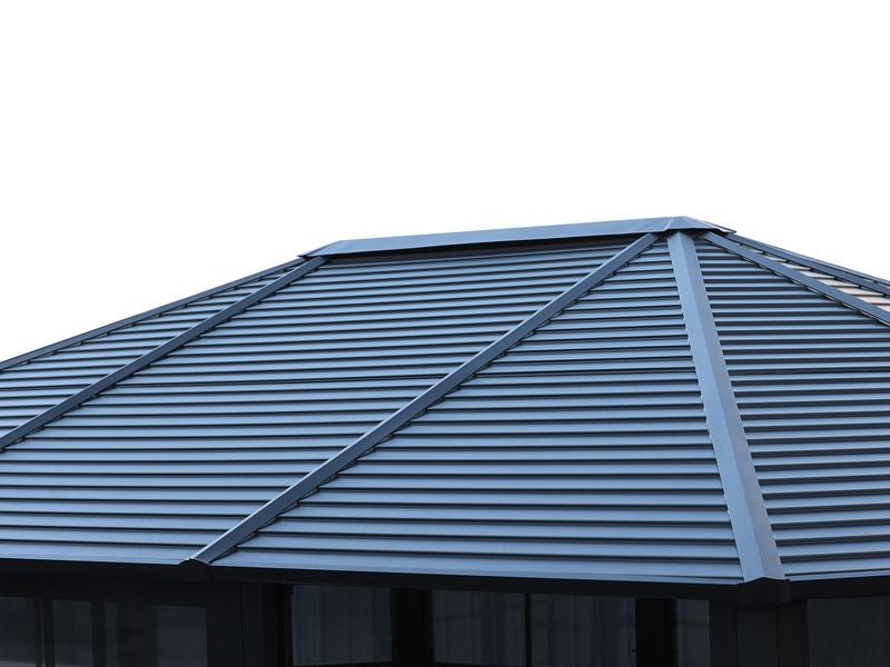 Florence Solarium 12 X 15 Toit Metal Noir