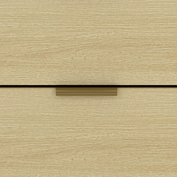 Table de nuit moderne Payton 66 cm en chene naturel (3 tiroirs)