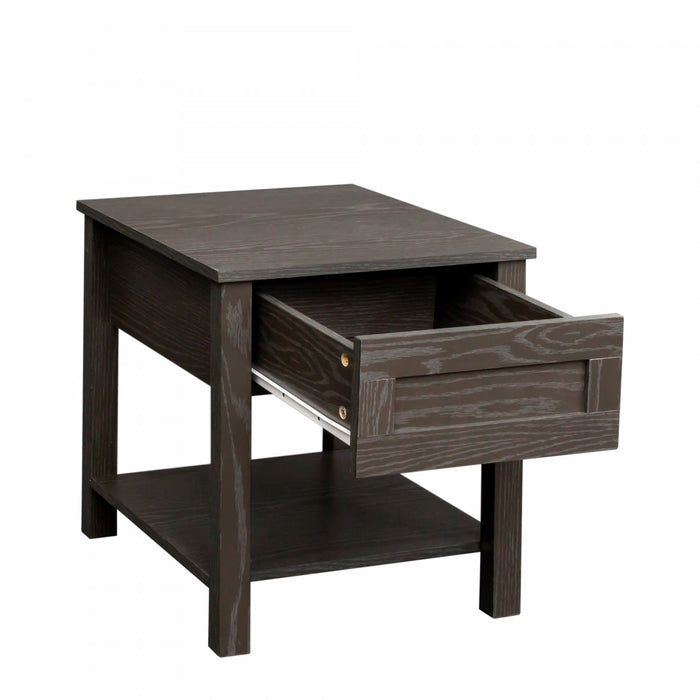Table Basse à Plateau Surélevé et Table de Bout Gris Strauss, 2 Mrcx