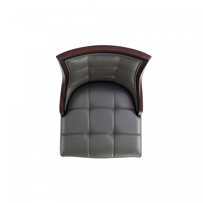 Tabouret de comptoir traditionnel en bois Fifth Avenue avec assise rembourree, graphite - Lot de 3