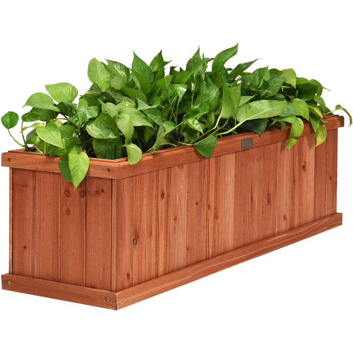 Jardiniere En Bois Massif, Pot De Fleurs Marron, Jardiniere De Fenetre, Jardiniere En Bois Avec Garde-corps, Jardiniere Rectangulaire Pour Balcon, Main Courante, Jardin, Bac Pour Legumes, Jardin En Pot, Bac Pour Massif A Fleurs Pour Interieur, Rebord De Fenetre (marron)