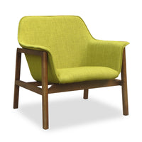 Fauteuil d’appoint Miller de Manhattan Comfort en lin tissé - vert et noyer