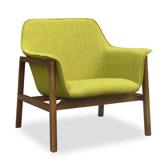 Fauteuil d’appoint Miller de Manhattan Comfort en lin tissé - vert et noyer