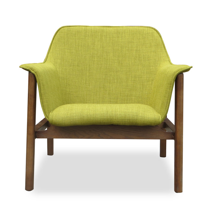 Fauteuil d’appoint Miller de Manhattan Comfort en lin tissé - vert et noyer