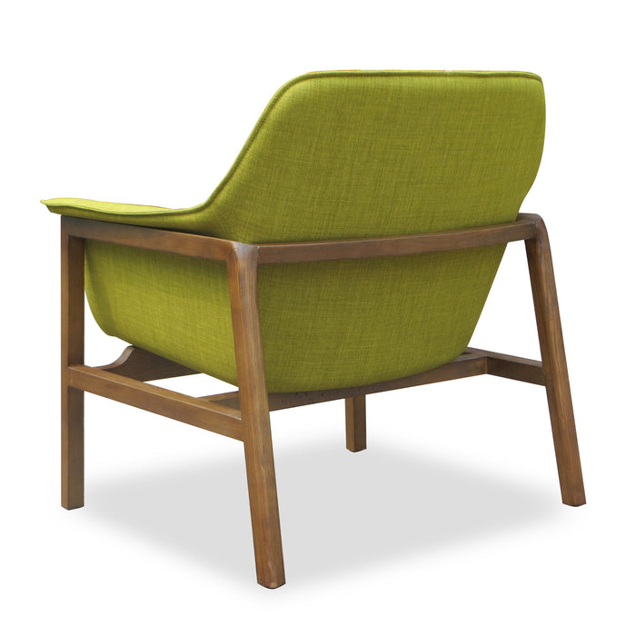 Fauteuil d’appoint Miller de Manhattan Comfort en lin tissé - vert et noyer