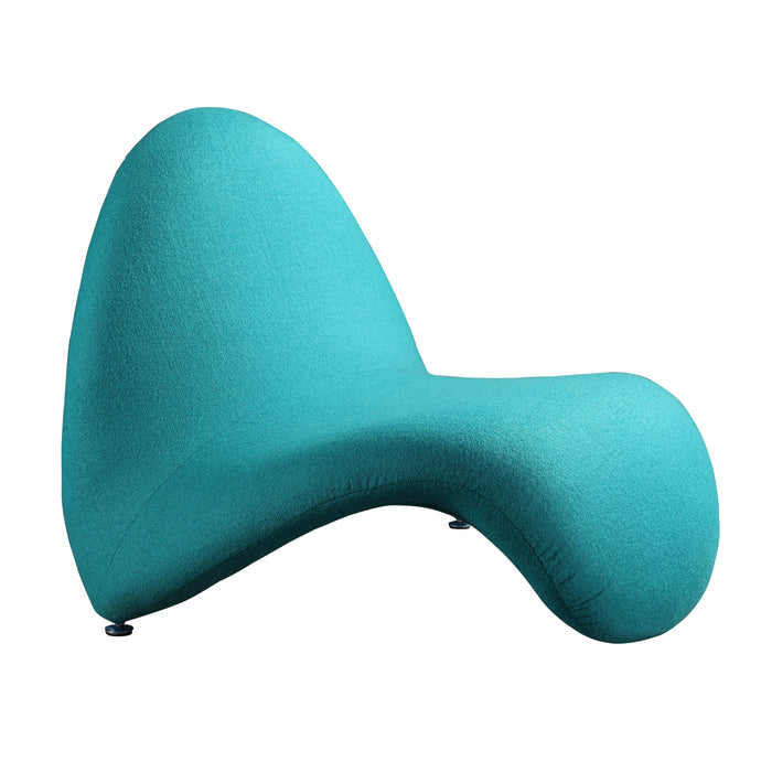 Fauteuil d’appoint Moma de Manhattan Comfort en mélange de laine - bleu sarcelle