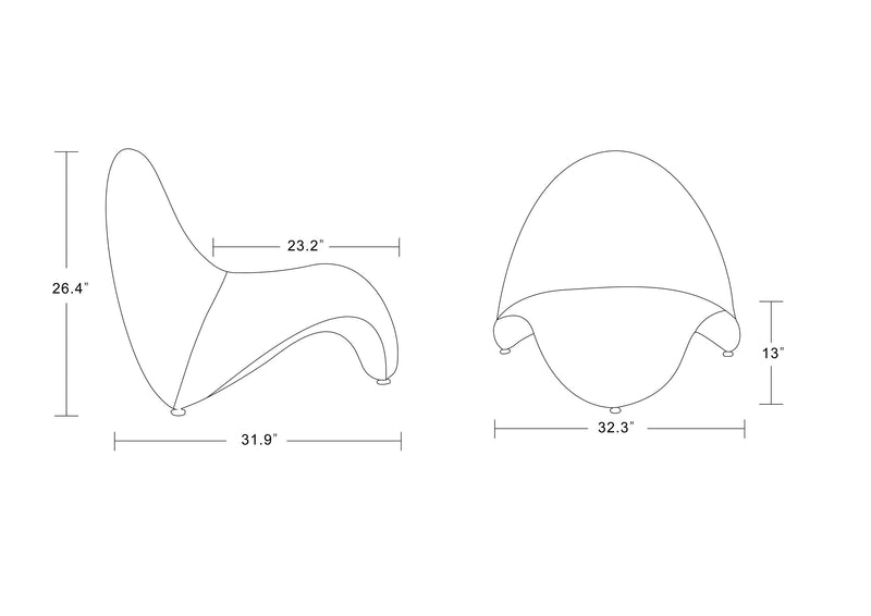 Fauteuil d’appoint Moma de Manhattan Comfort en mélange de laine - bleu sarcelle