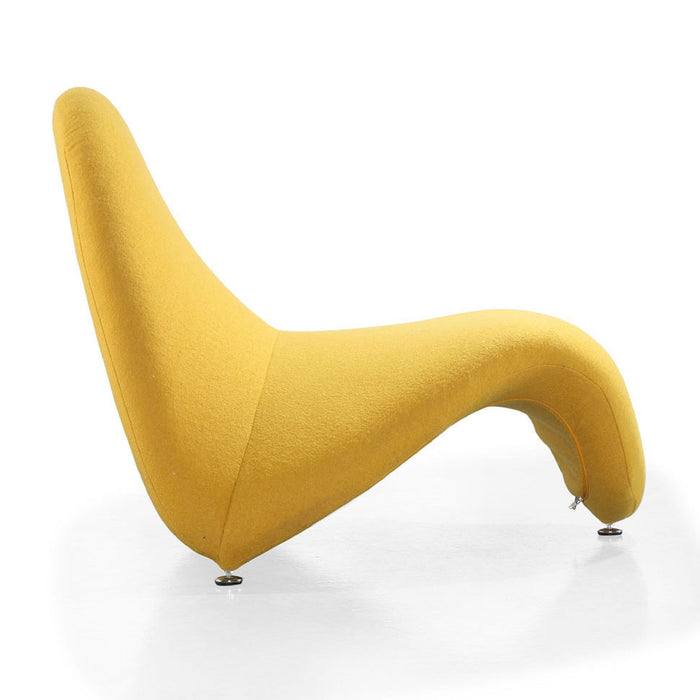 Fauteuil d’appoint Moma de Manhattan Comfort en mélange de laine - jaune