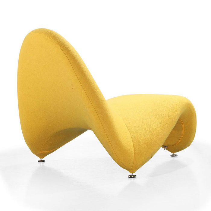 Fauteuil d’appoint Moma de Manhattan Comfort en mélange de laine - jaune