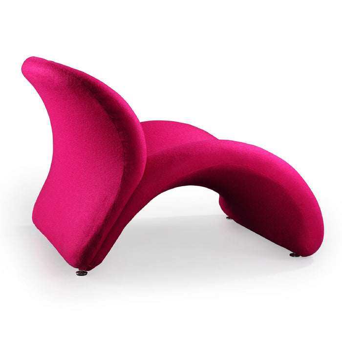 Fauteuil d’appoint Rosebud de Manhattan Comfort en mélange de laine - fuchsia