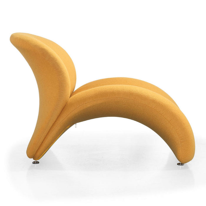 Fauteuil d’appoint Rosebud de Manhattan Comfort en mélange de laine - jaune