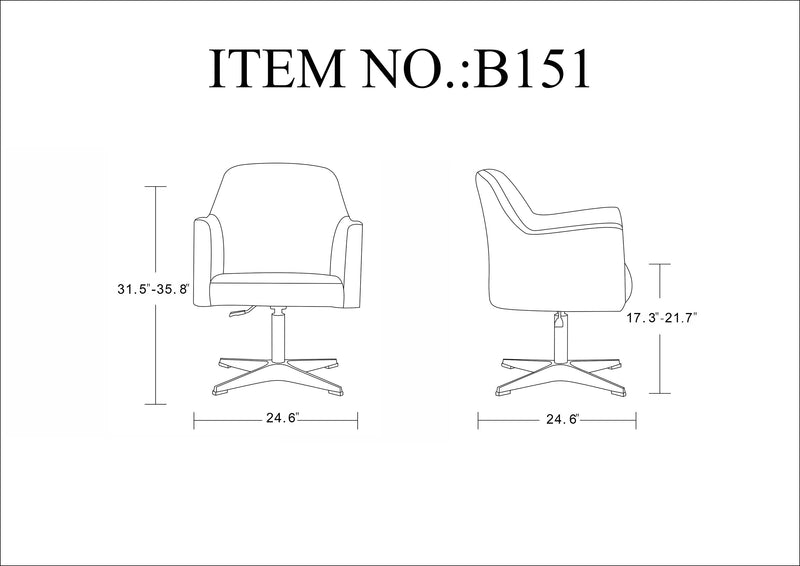 Chaise d’appoint pivotante Pelo de Manhattan Comfort à hauteur réglable en chrome poli et en similicuir - blanche