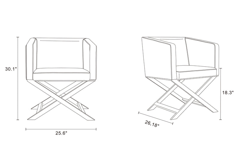 Fauteuil d’appoint de détente Hollywood de Manhattan Comfort en chrome poli et en similicuir - blanc