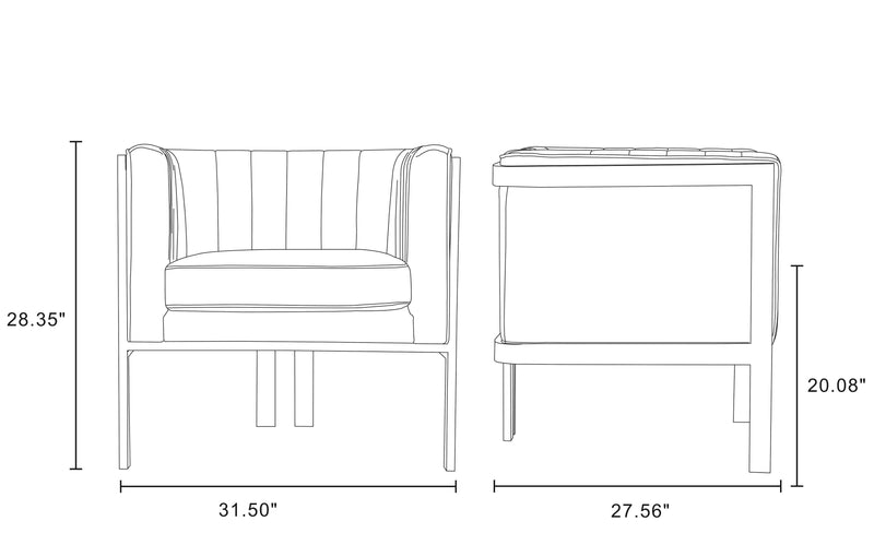 Fauteuil d’appoint Paramount de Manhattan Comfort en laiton poli et en velours - vert forêt