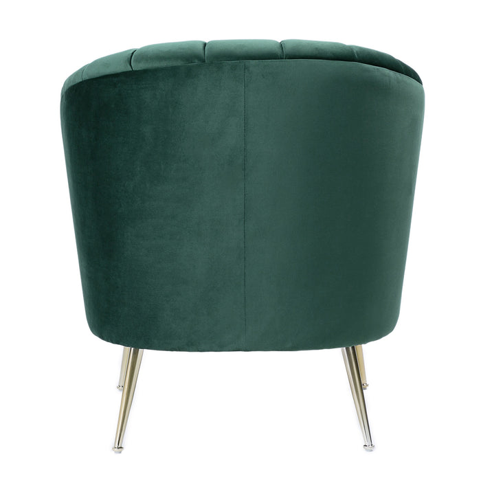 Fauteuil d’appoint Rosemont de Manhattan Comfort en velours - vert et doré