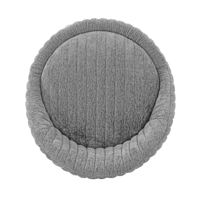 Fauteuil d’appoint pivotant moderne Leela de Manhattan Comfort en chenille - gris