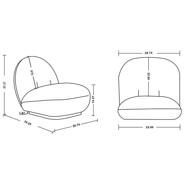 Fauteuil d’appoint moderne Edina de Manhattan Comfort en chenille - blanc