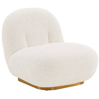 Fauteuil d’appoint moderne Edina de Manhattan Comfort en chenille - blanc