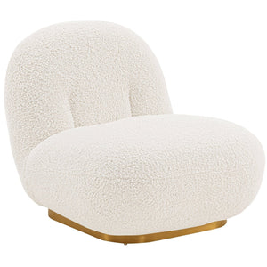 Fauteuil d’appoint moderne Edina de Manhattan Comfort en chenille - blanc