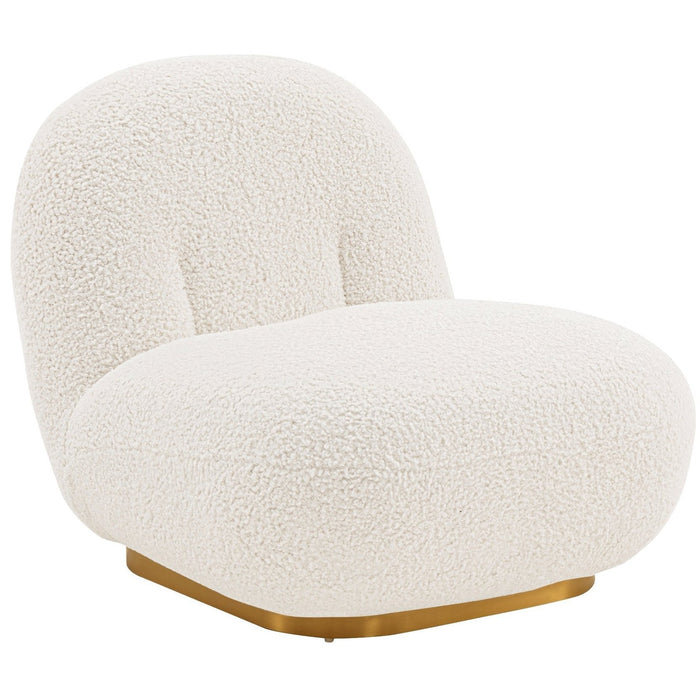 Fauteuil d’appoint moderne Edina de Manhattan Comfort en chenille - blanc