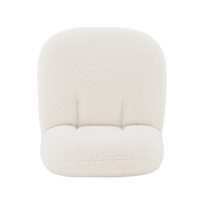 Fauteuil d’appoint moderne Edina de Manhattan Comfort en chenille - blanc