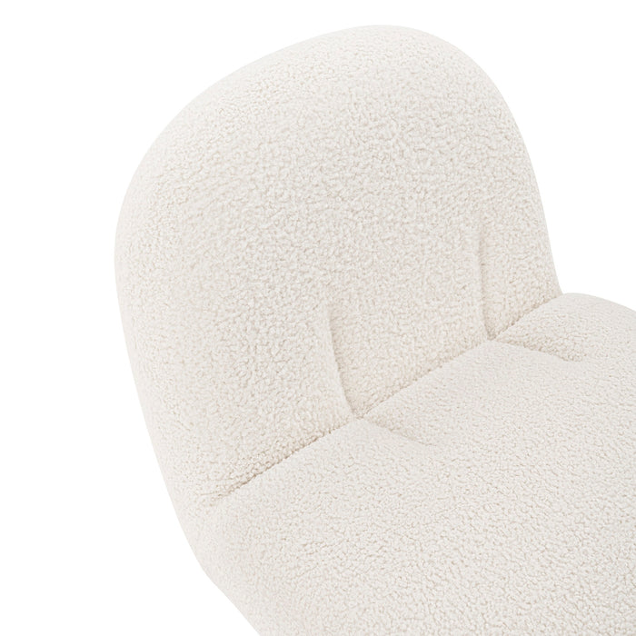 Fauteuil d’appoint moderne Edina de Manhattan Comfort en chenille - blanc