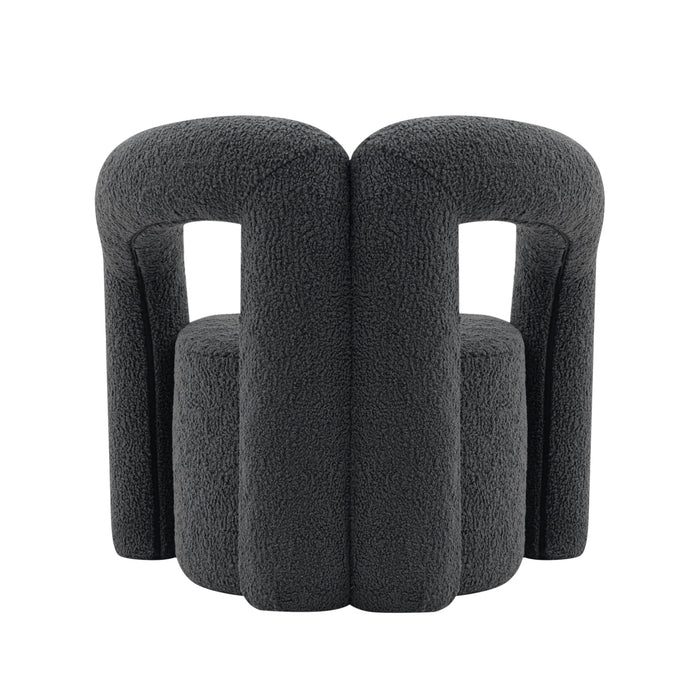 Chaise d’appoint moderne Darian de Manhattan Comfort en chenille - noire