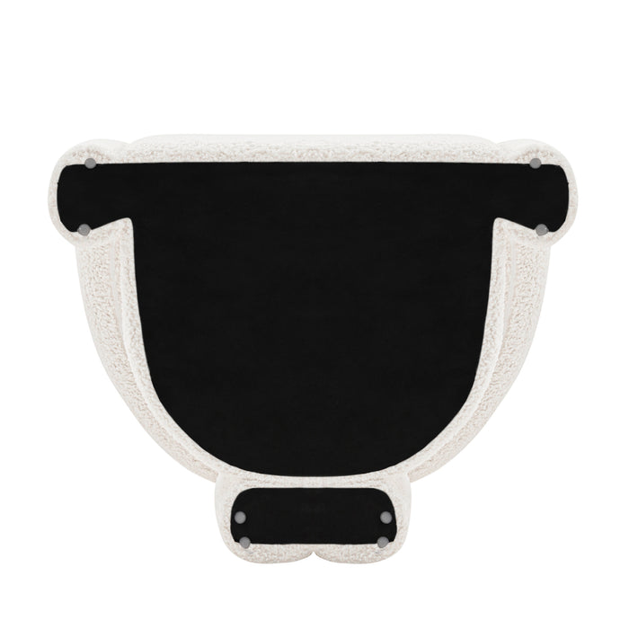 Chaise d’appoint moderne Darian de Manhattan Comfort en chenille - crème