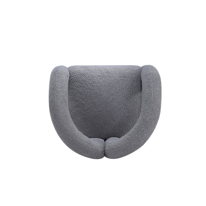 Chaise d’appoint moderne Darian de Manhattan Comfort en chenille - grise