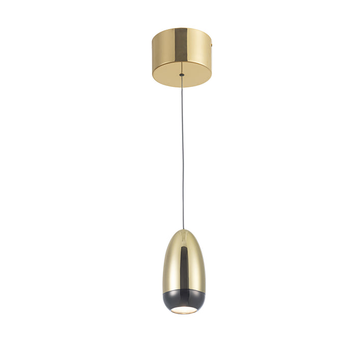 Luminaire suspendu Royal Pearl doré à DEL intégrées