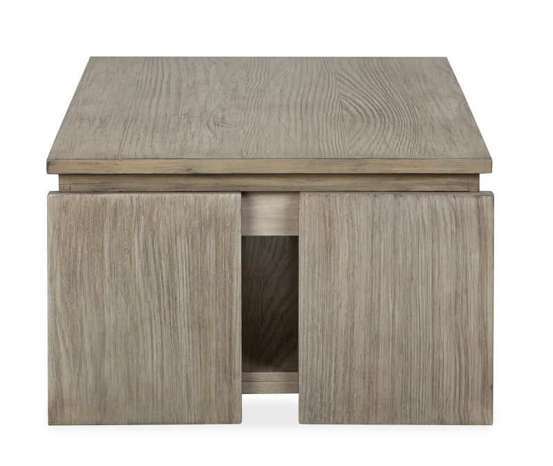 Table à café Addams de 50 po avec dessus relevable et rangement - gris Stone Harbor