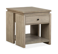 Table de bout Addams de 22 po avec rangement - gris Stone Harbor