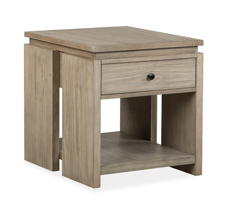 Table de bout Addams de 22 po avec rangement - gris Stone Harbor