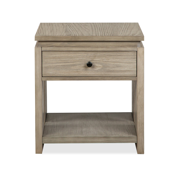 Table de bout Addams de 22 po avec rangement - gris Stone Harbor