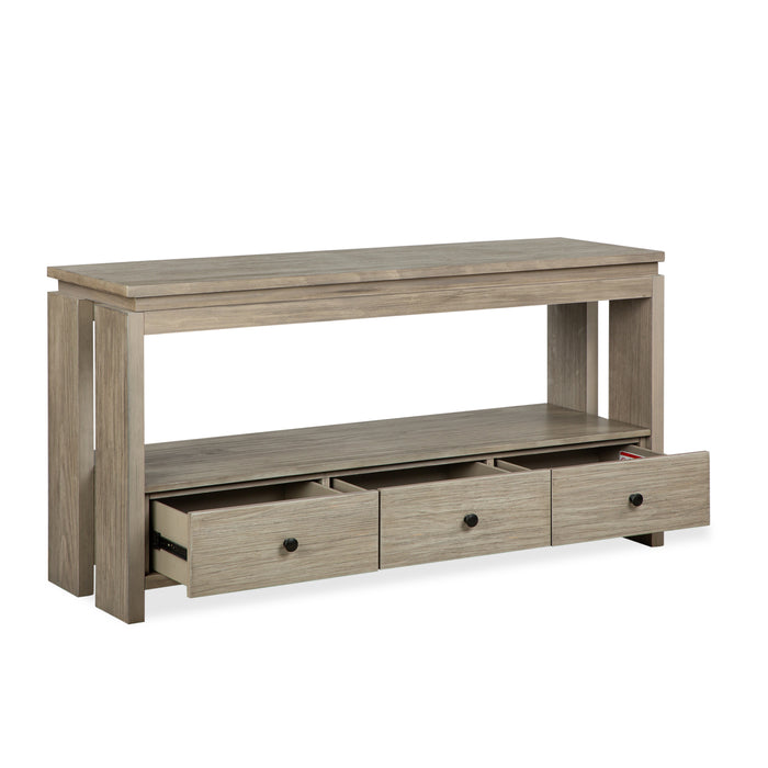Table de salon Addams de 54 po avec rangement - gris Stone Harbor
