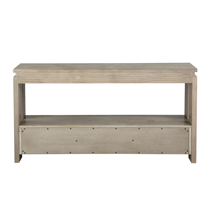 Table de salon Addams de 54 po avec rangement - gris Stone Harbor