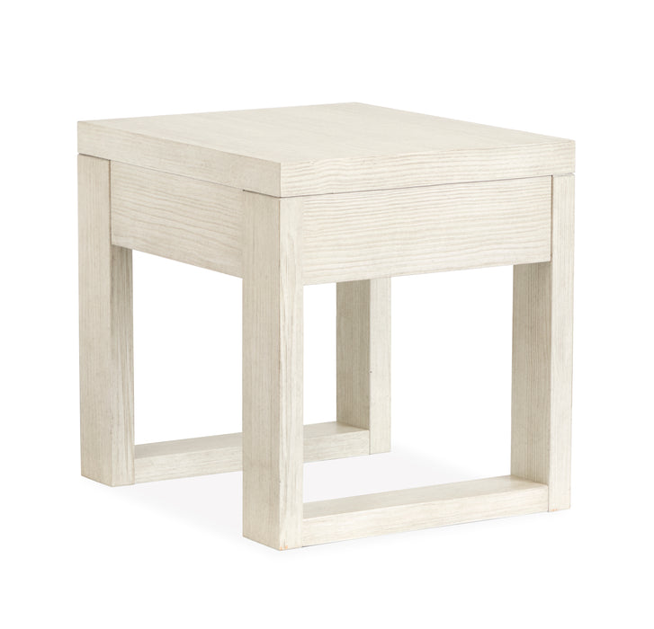 Table de bout Albany de 22 po avec rangement - brume de Balboa