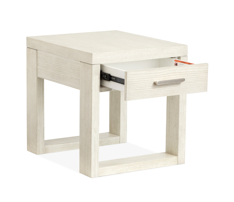 Table de bout Albany de 22 po avec rangement - brume de Balboa