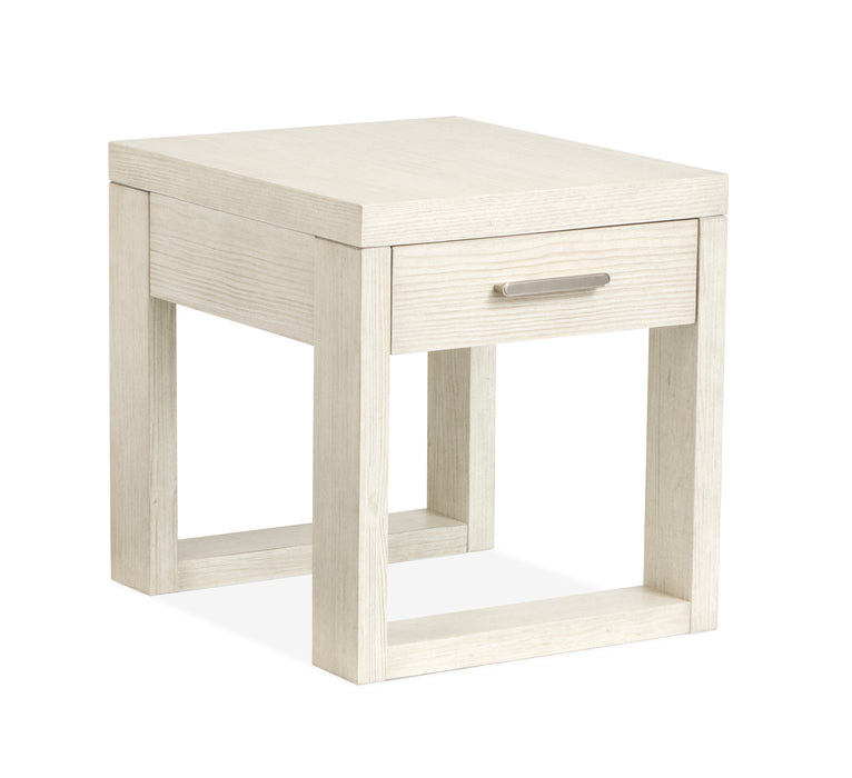 Table de bout Albany de 22 po avec rangement - brume de Balboa