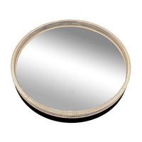 Miroir de la collection Reflections illuminé à DEL - noir mat