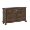 Commode de chambre à coucher Ambrose de 64 po (L) x 40,5 po (H) à 7 tiroirs - brune