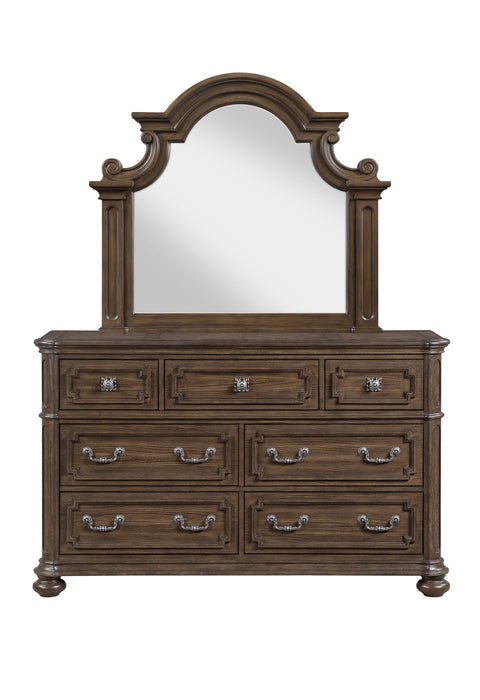Commode de chambre à coucher Ambrose de 64 po (L) x 40,5 po (H) à 7 tiroirs - brune
