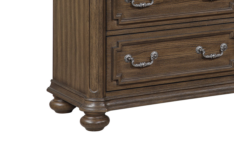 Commode de chambre à coucher Ambrose de 64 po (L) x 40,5 po (H) à 7 tiroirs - brune