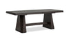 Arden 7pc Extension Dining Set with Table & 6 Chairs, Trestle Base, 84-108"W - Espresso Brown | Ensemble de salle à manger Arden 7 pièces avec table, rallonge de 84 po à 108 po (L), base à tréteaux et 6 chaises - brun espresso